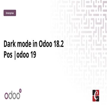 What are the Dark mode in Odoo 18.2 Pos _odoo 19