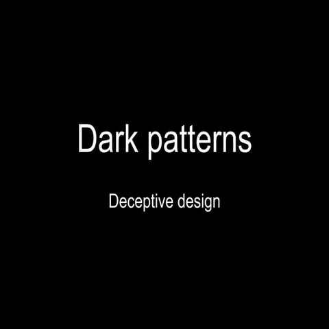 Dark patterns | PDF