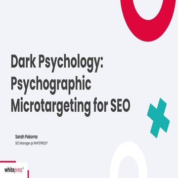 Dark Psychology - Sarah Pokorna - SEO Vibes 2025