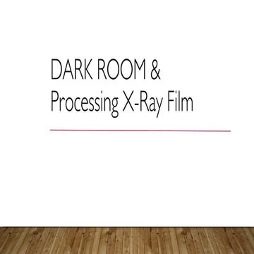 Darkroom procedures during Radiography | DOC