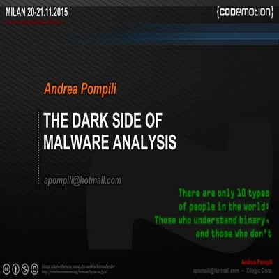 Andrea Pompili - The Dark Side of Malware Analysis
