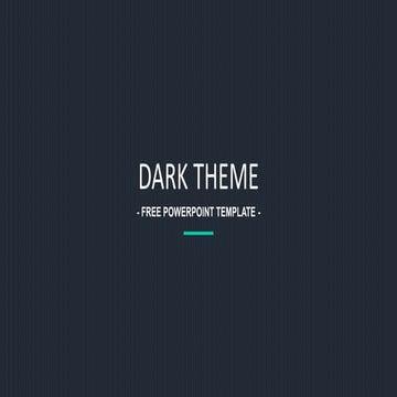 Dark theme free powerpoint template | PPT