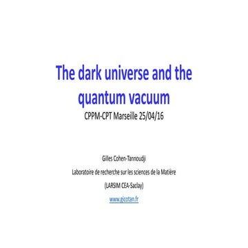 Dark universe  and quantum vacuum