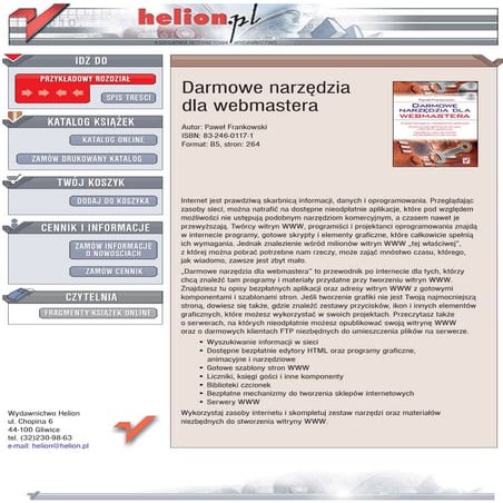 Darmowe narzędzia dla webmastera