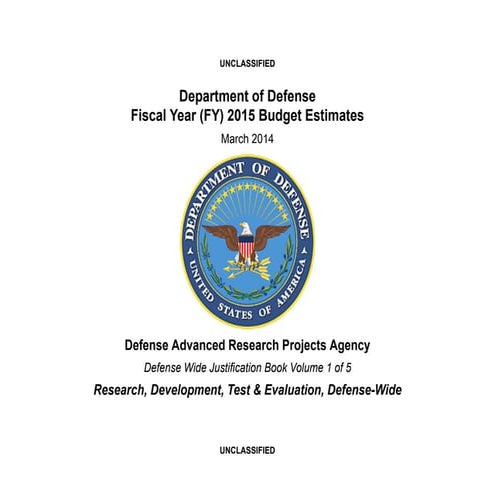 DARPA budget FY2015