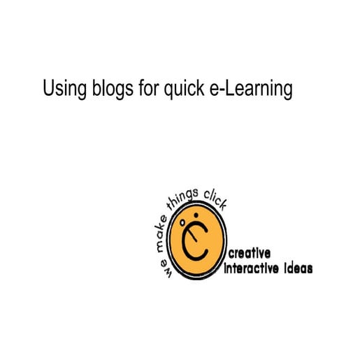 Using Blogs for eLearning