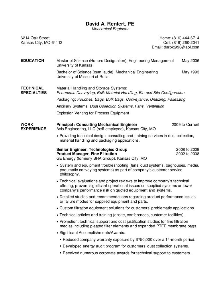 facility engineer resumes