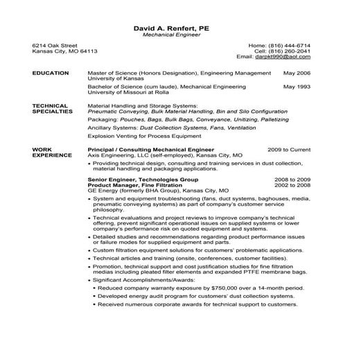 DAR Resume Proj_Summary