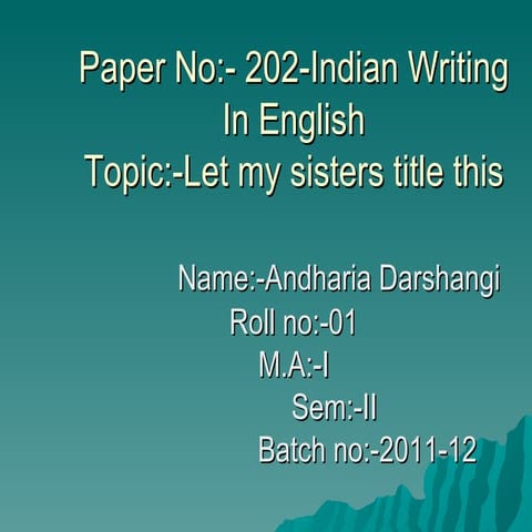 Indian Writing in English
