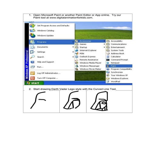 Darth vader lego in steps for facebook