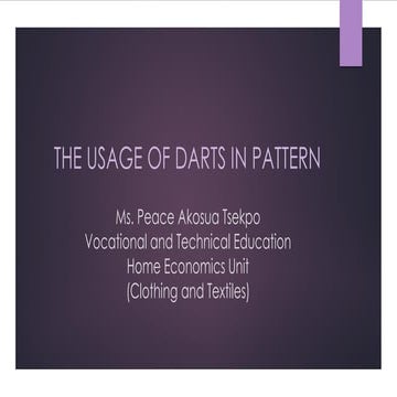 THE USAGE OF DARTS IN PATTERN