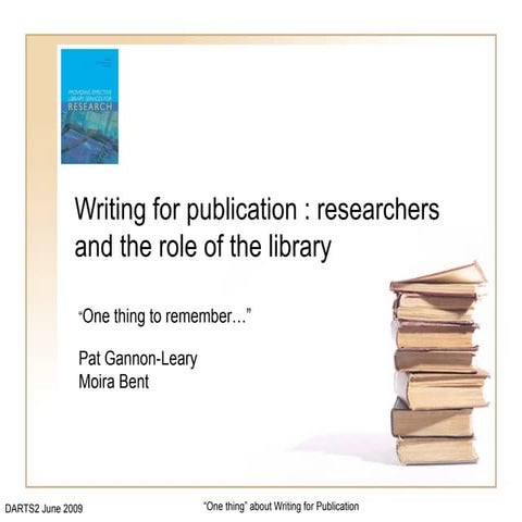 DARTS2 Writing for Publication