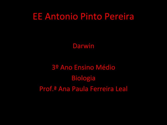 Darwin - 3º Ano E. M. - Biologia - APP