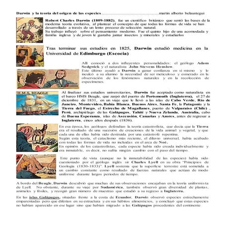 Darwin y la teoría de la selección natural