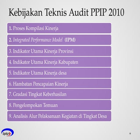 Kebijakan Teknis Audit PPIP xxxxxxxxxxx.pptx
