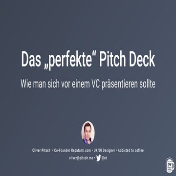 Das perfekte Pitch Deck