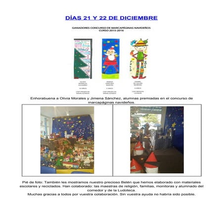 Días 21 y 22 de diciembre