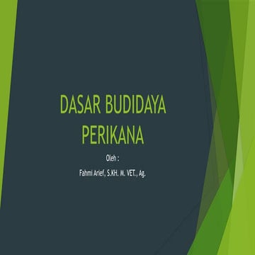 Perkuliahan Dasar Budidaya Perikanan Pptx