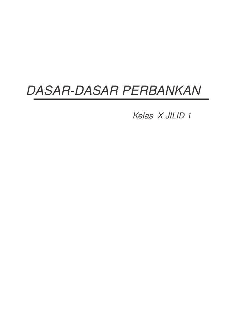 Dasar Dasar Perbankan X 1