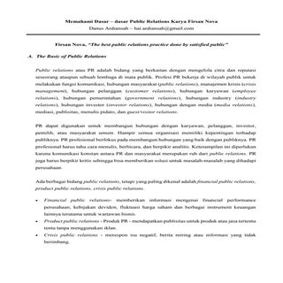 Memahami Dasar-dasar Public Relatio...