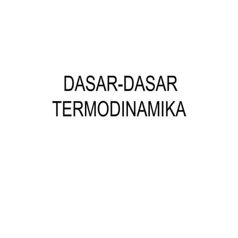 Dasar2 termo