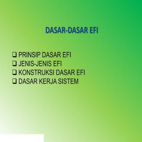 DASAR EFI 