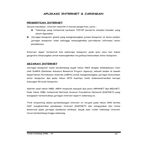 Dasar Internet untuk komunikasi Data - SMK Training