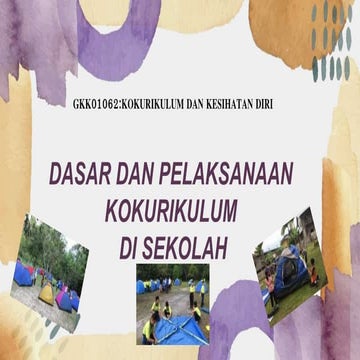 GKKO1062 : DASAR UTAMA KOKURIKULUM