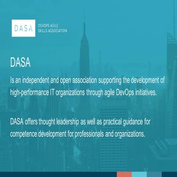 The DASA DevOps Competence Model: A Need for New Skills