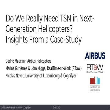 Do We Really Need TSN in Next-Generation Helicopters? Insights From a Case-Study