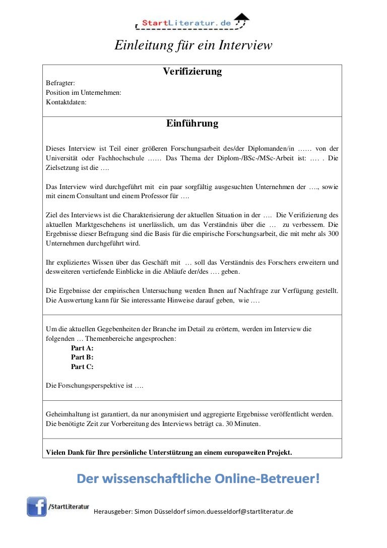 34+ Interviewleitfaden Beispiel Pictures