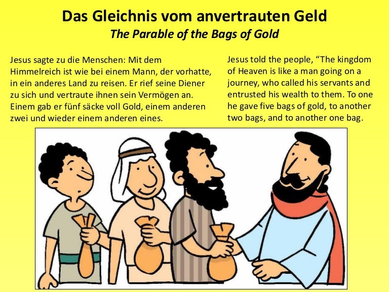 Das gleichnis vom anvertrauten geld Parable of the Talents