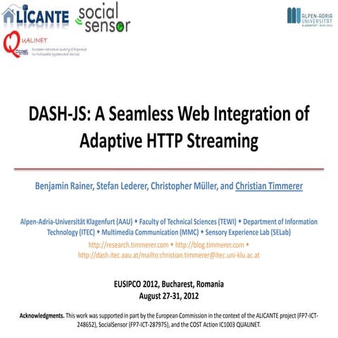 A Seamless Web Integration of Adaptive HTTP Streaming