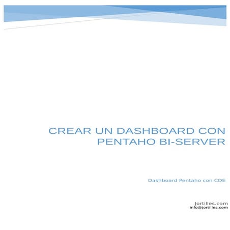 Dashboard cde pentaho
