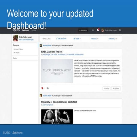 Exploring Your Dashboard on Seelio