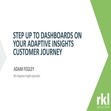 Adaptive Insights Dashboards