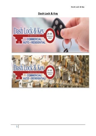 Dash Lock & Key Locksmith Services