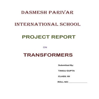 Transformers Project report