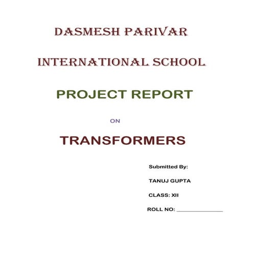 Transformers Project report