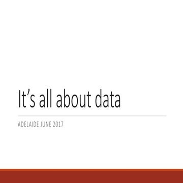 It's all about data