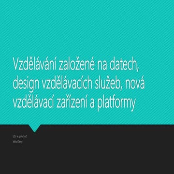 Vzdělávání založené na datech