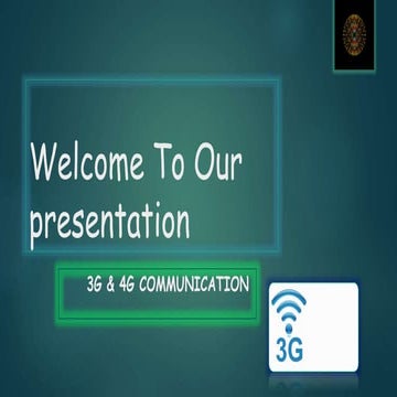 3G & 4G COMMUNICATION | PPTX