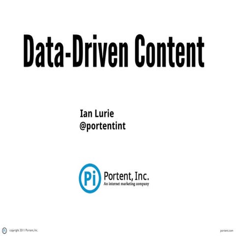 Data Driven Content | PDF