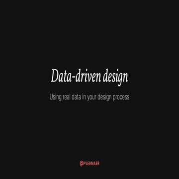 Data-driven design (UX Antwerp 24/09/19)