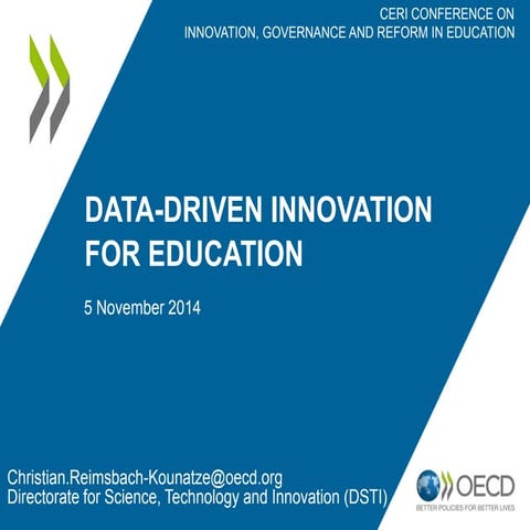 Data driven innovation for education 