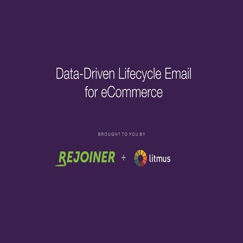 Data-Driven Lifecycle Email for eCommerce