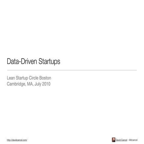 Data driven startups