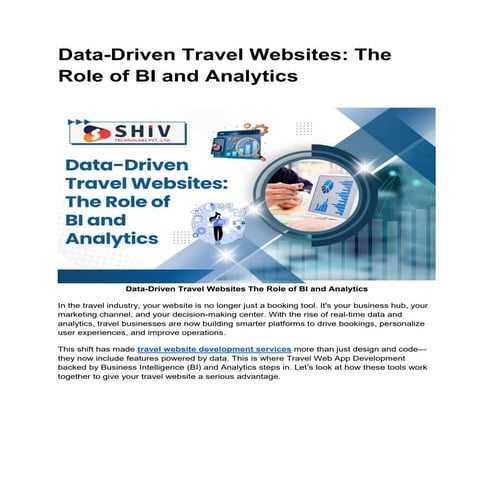 Build Smarter Travel Sites Using Data & BI