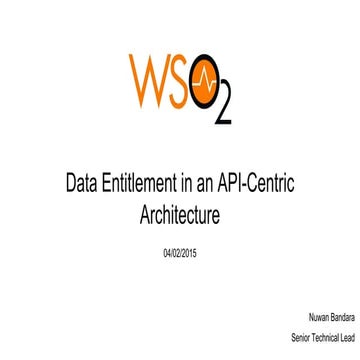 Data Entitlement in an API-Centric Architecture