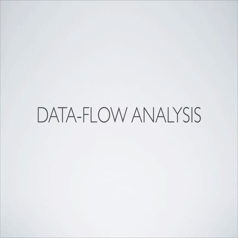 Data-flow Analysis: Reaching Definitions | PDF